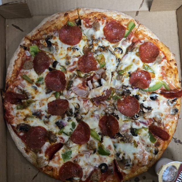 The Works Pizza.