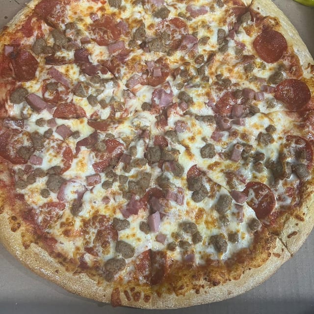 Meat Buster Pizza.