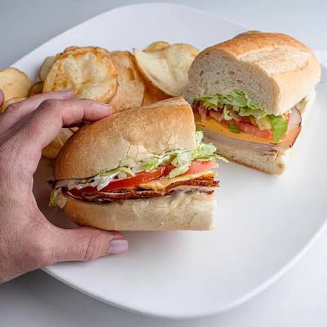 Turkey & American Cheese Sandwich.