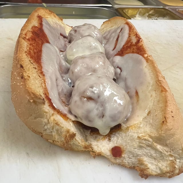 Meatball Parmesan Sub.