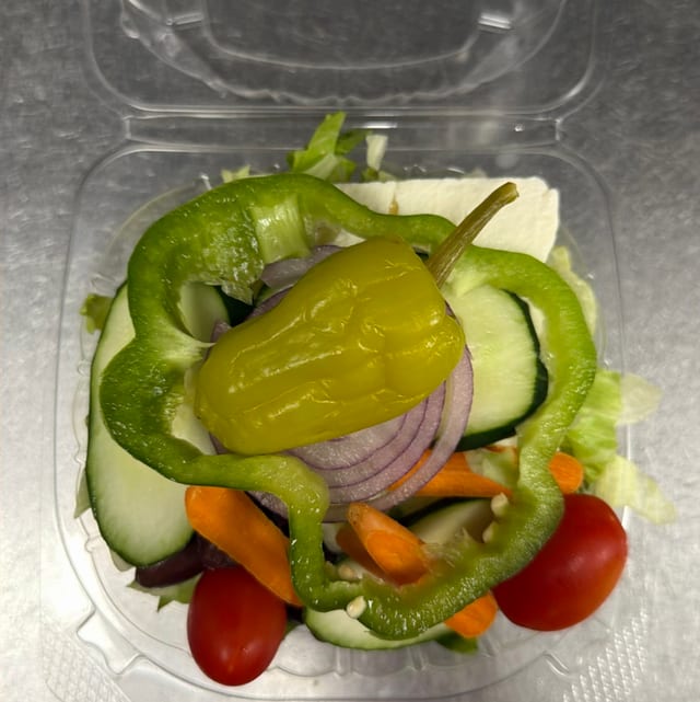 Side Garden Salad or Caesar Salad.